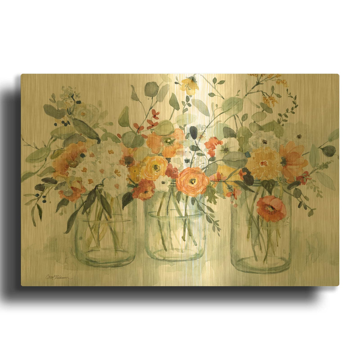 'Trois Beauties' By Carol Robinson Gold Metal Wall Art