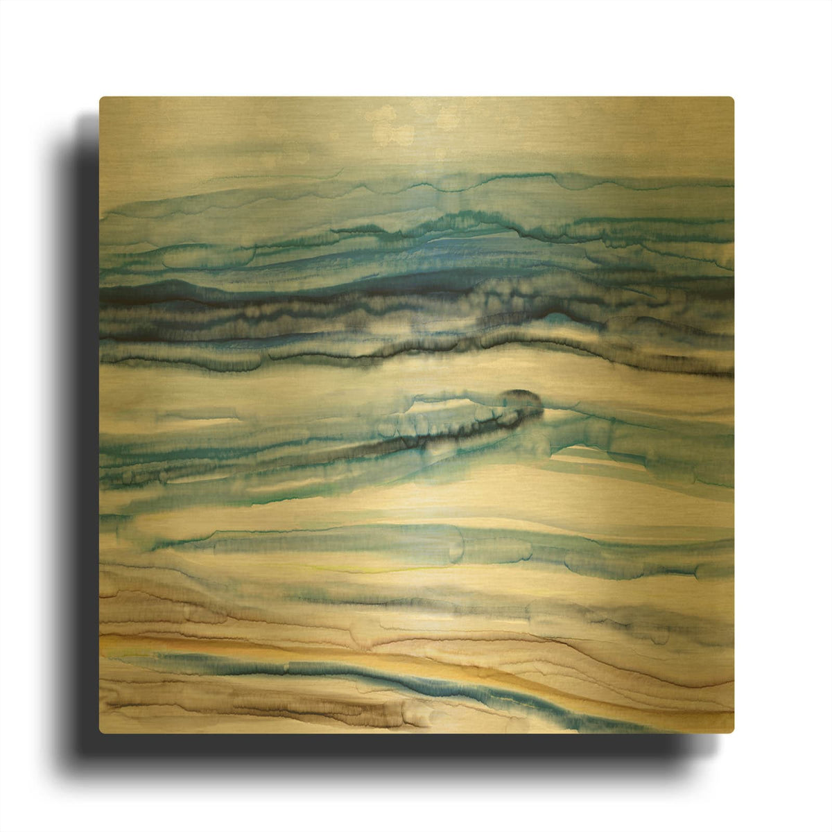 'Ocean' By Carol Robinson Gold Metal Wall Art