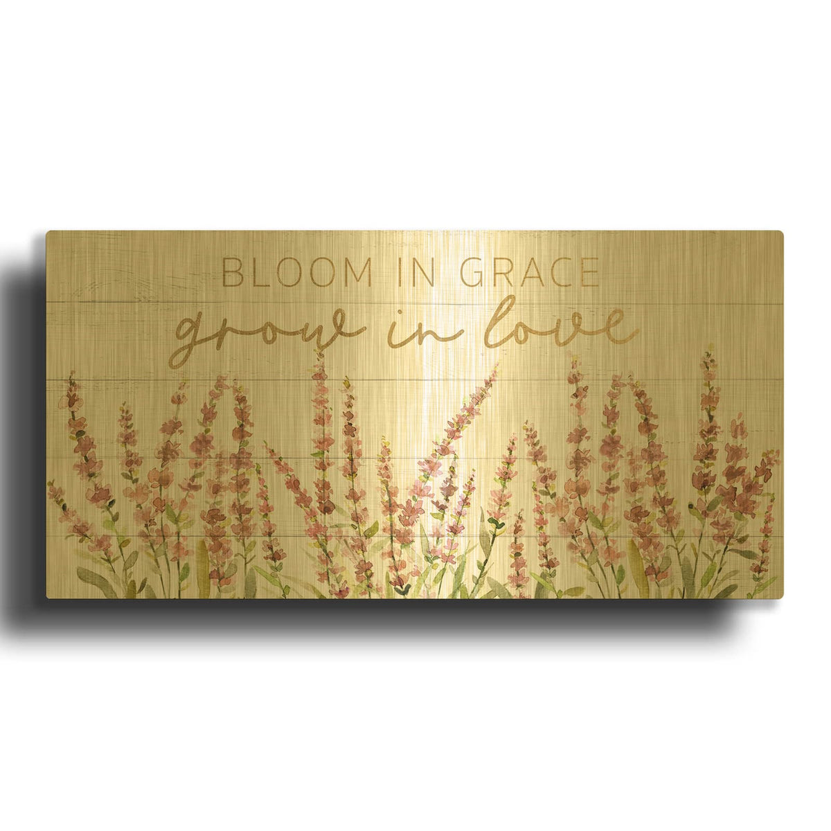 'Grow In Love' By Carol Robinson Gold Metal Wall Art