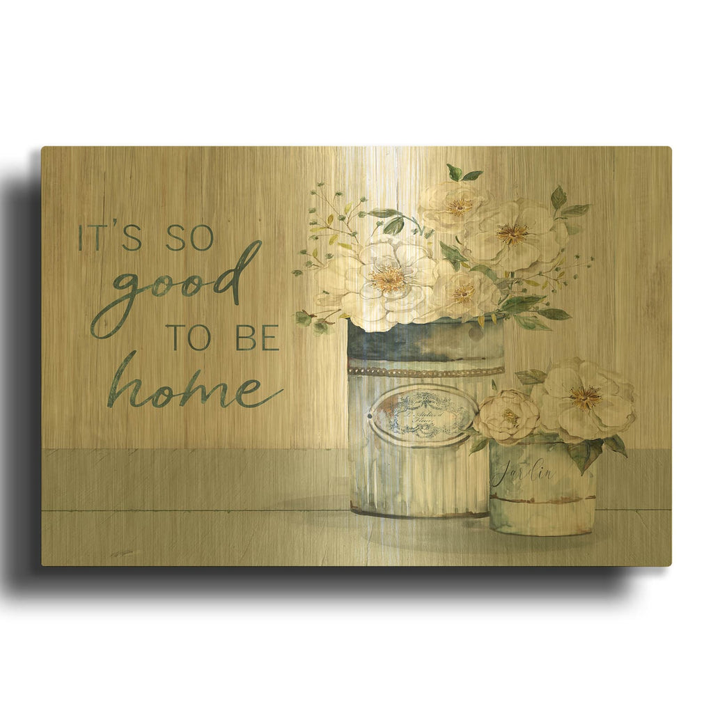 'Good to be Home' By Carol Robinson Gold Metal Wall Art