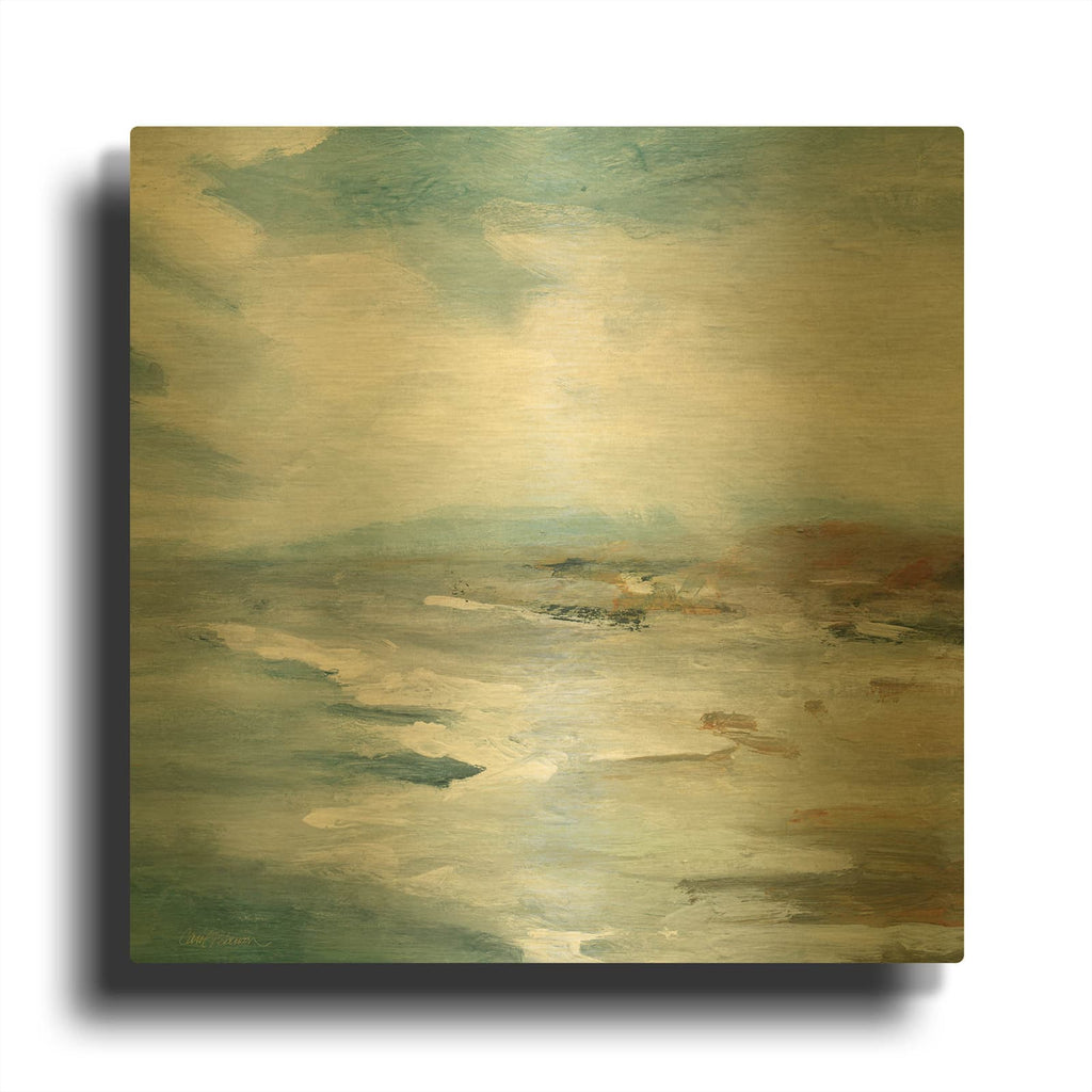 'Highlighted Breakers' By Carol Robinson Gold Metal Wall Art