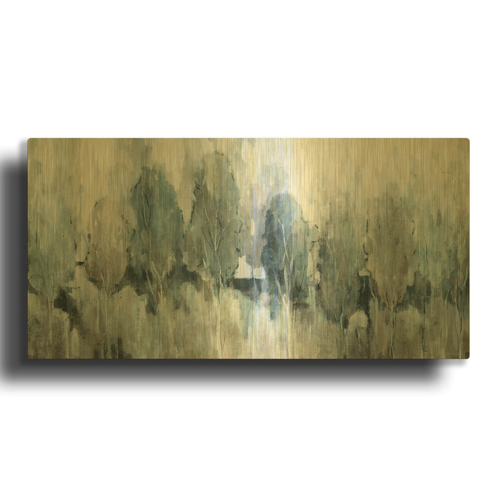 'Bright Indigo Groves' By Carol Robinson Gold Metal Wall Art
