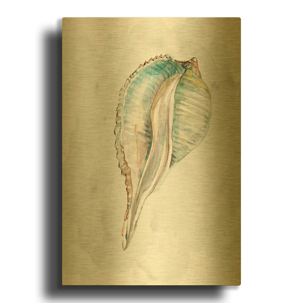 'Pastel Shell I' By Carol Robinson Gold Metal Wall Art