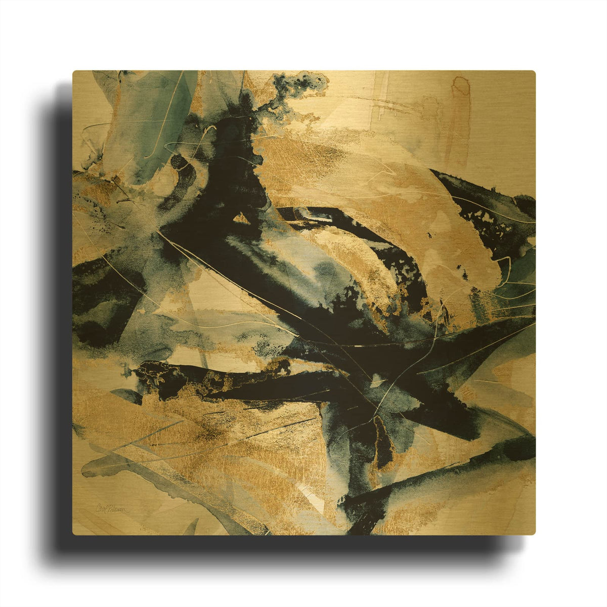 'Northern Current' By Carol Robinson Gold Metal Wall Art
