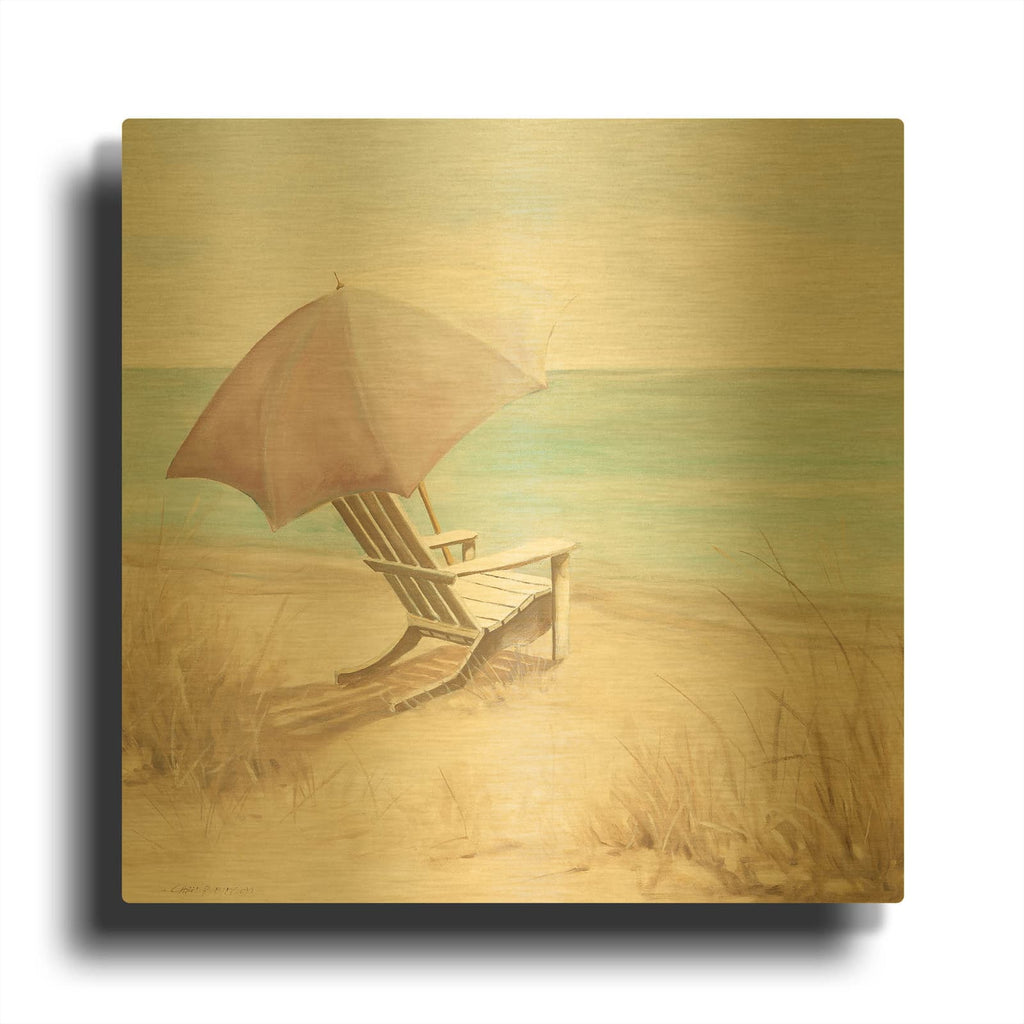 'Vintage Vacation I' By Carol Robinson Gold Metal Wall Art