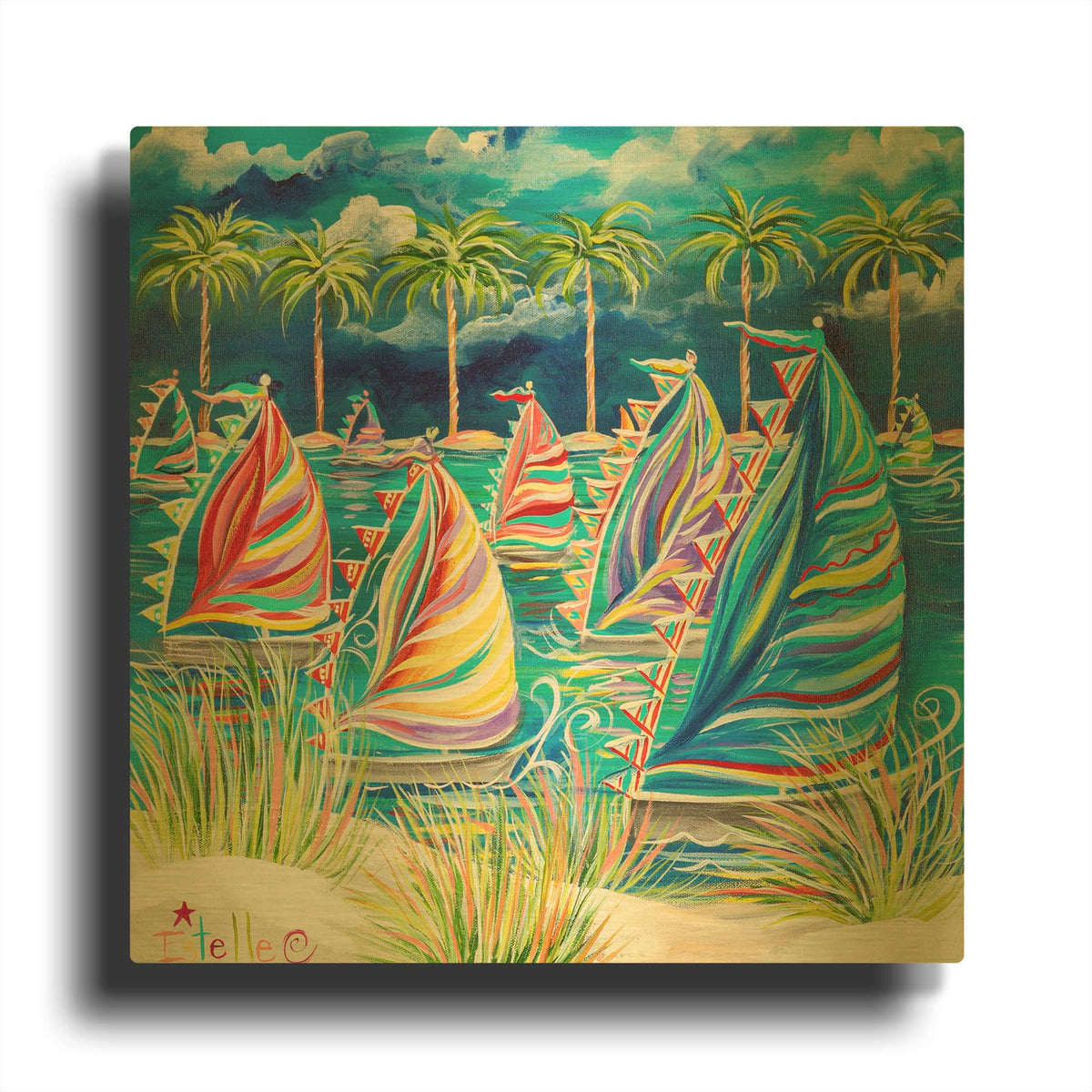 'Come Sail Away' By Estelle Grengs Gold Metal Wall Art