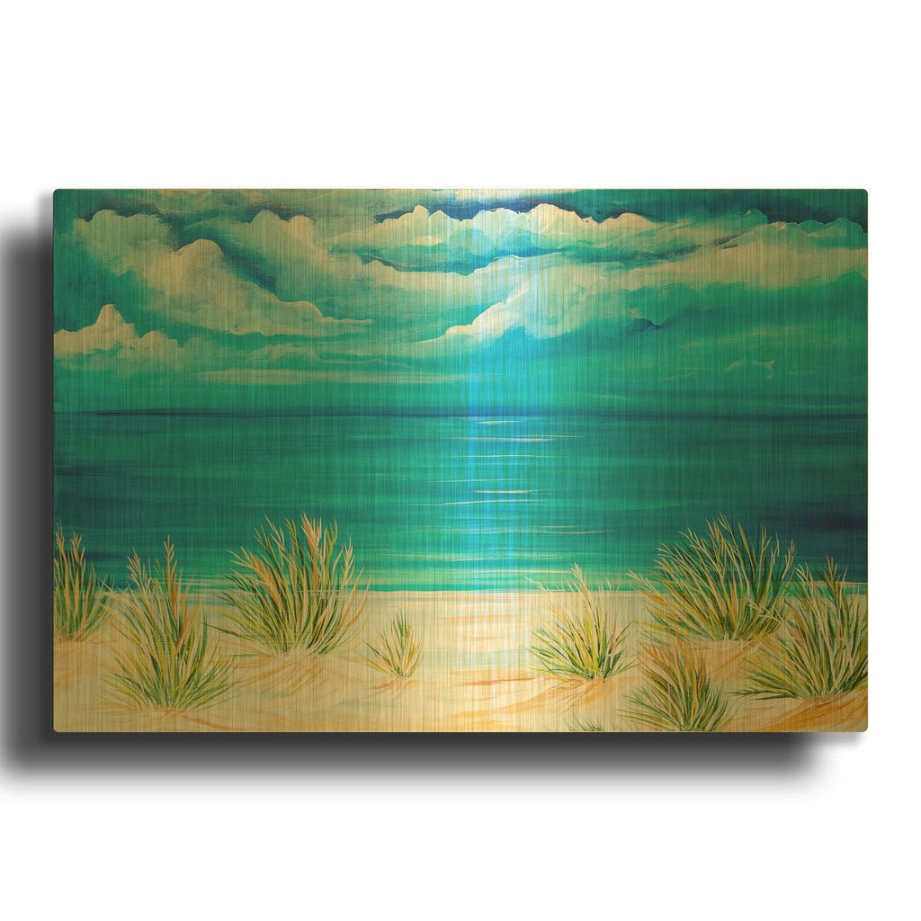 'Coasting' By Estelle Grengs Gold Metal Wall Art