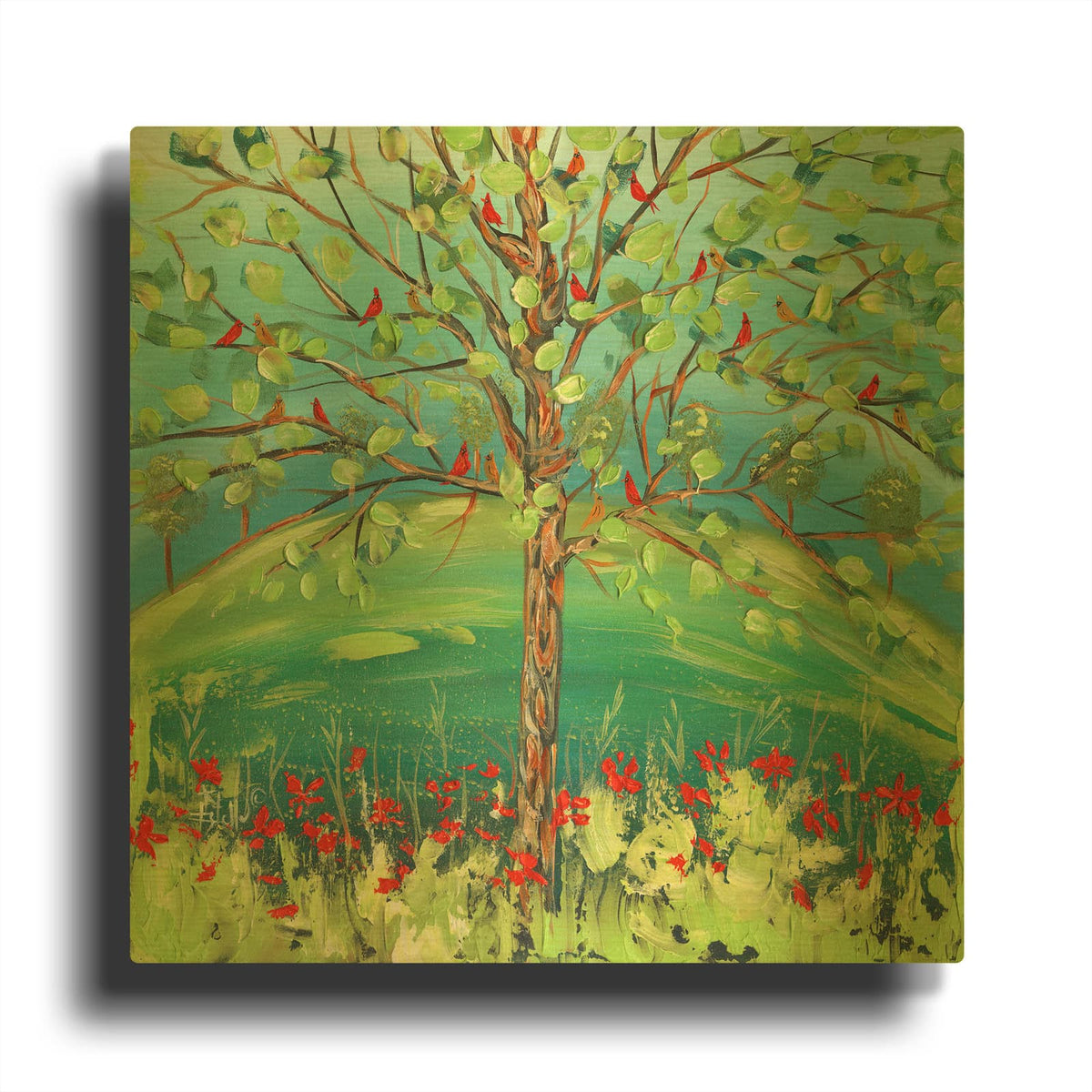 'Family Tree' By Estelle Grengs Gold Metal Wall Art