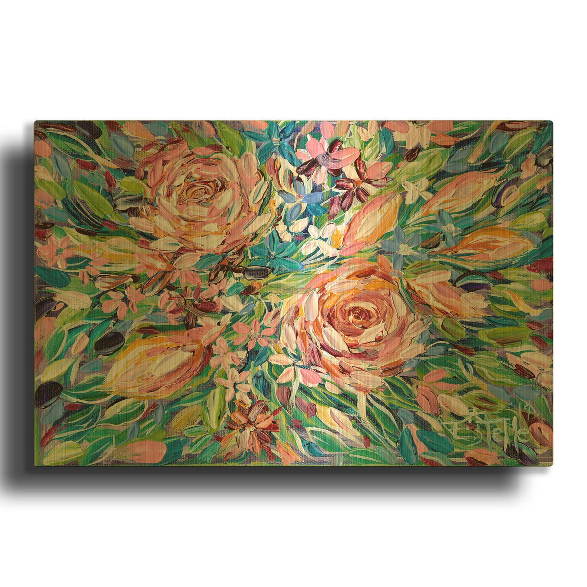 'Potpourri 2' By Estelle Grengs Gold Metal Wall Art