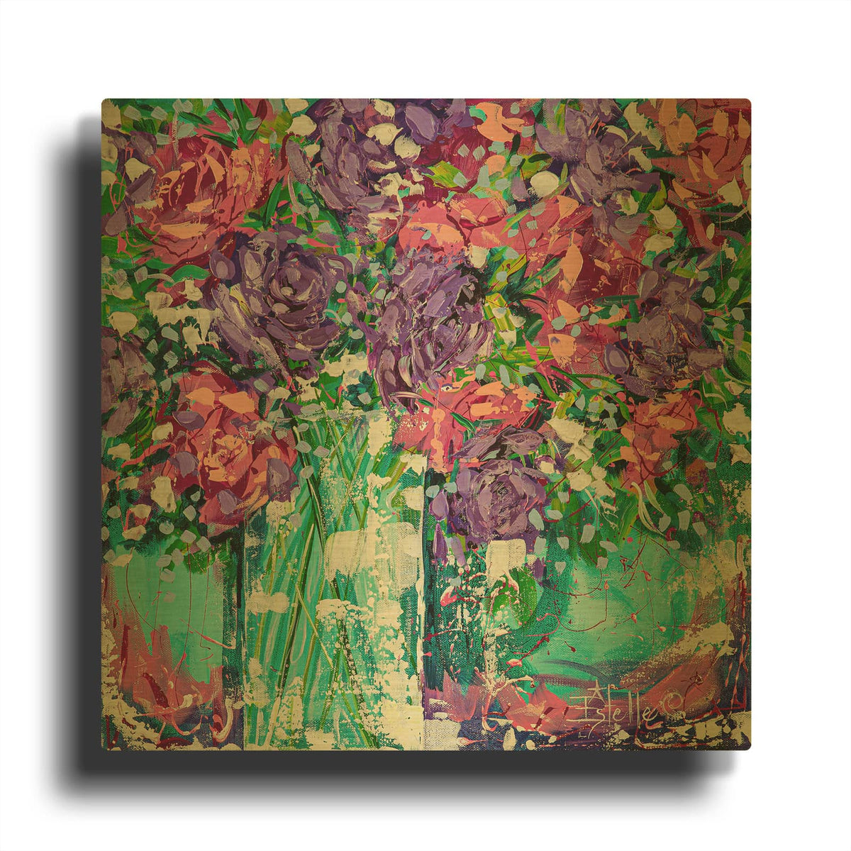 'Fresh Cut' By Estelle Grengs Gold Metal Wall Art