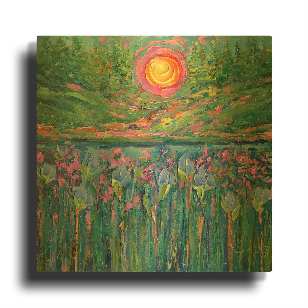 'Sunny Day' By Estelle Grengs Gold Metal Wall Art