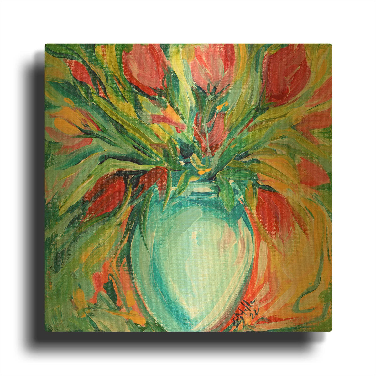 'Tulips' By Estelle Grengs Gold Metal Wall Art