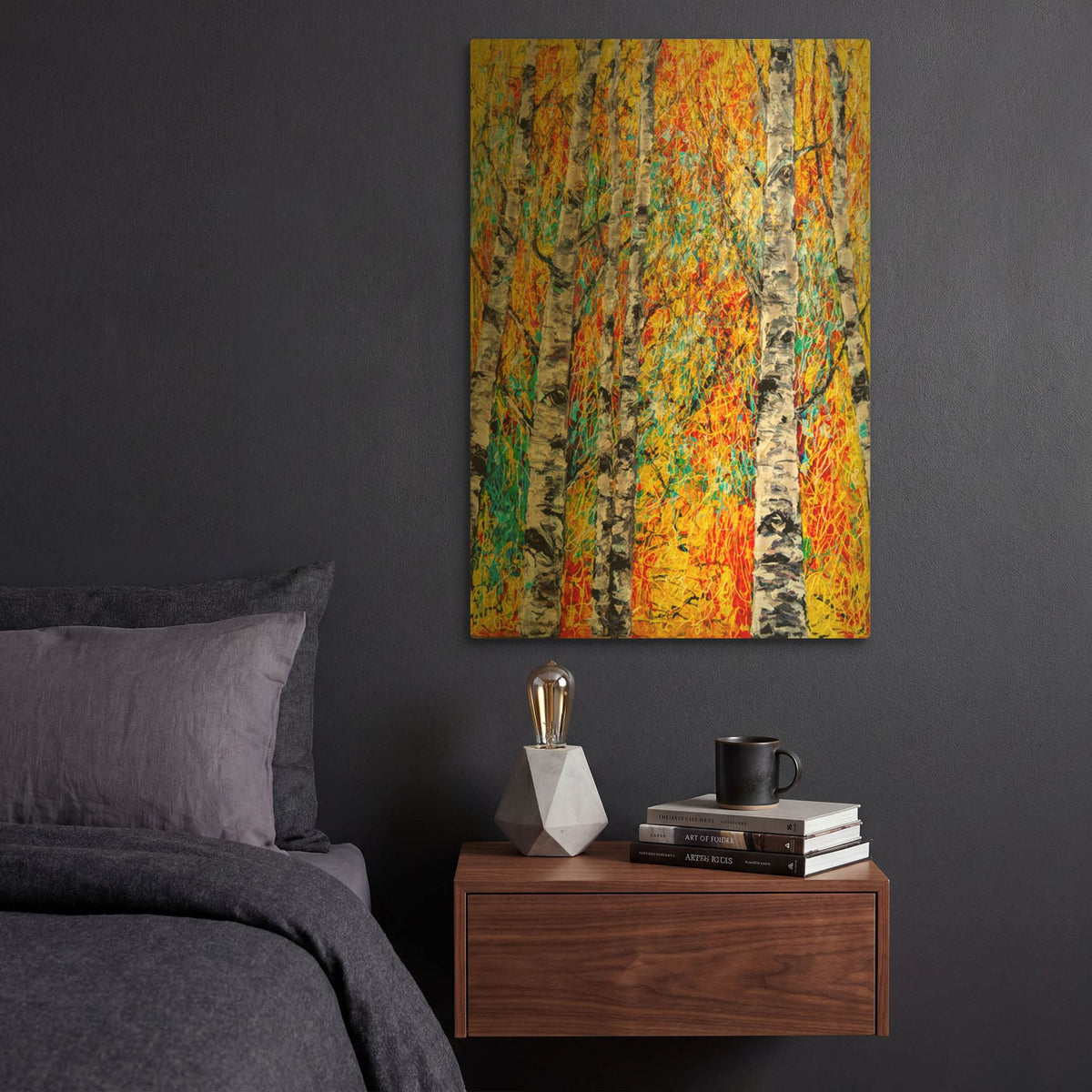 'Aspen Fantasy' By Lena Owens Gold Metal Wall Art