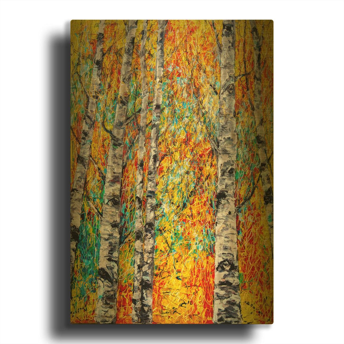 'Aspen Fantasy' By Lena Owens Gold Metal Wall Art