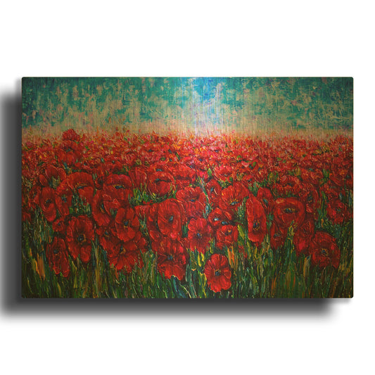 'Field of Happiness' By Lena Owens Gold Metal Wall Art