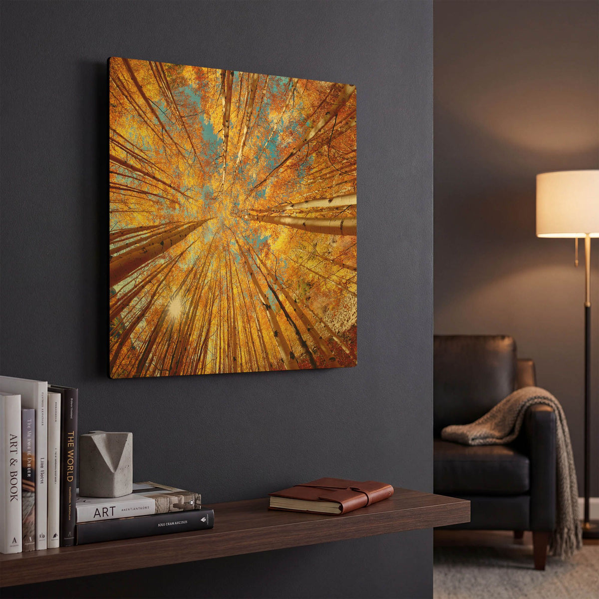 'Colorado Autumn Splendor' By Lena Owens Gold Metal Wall Art