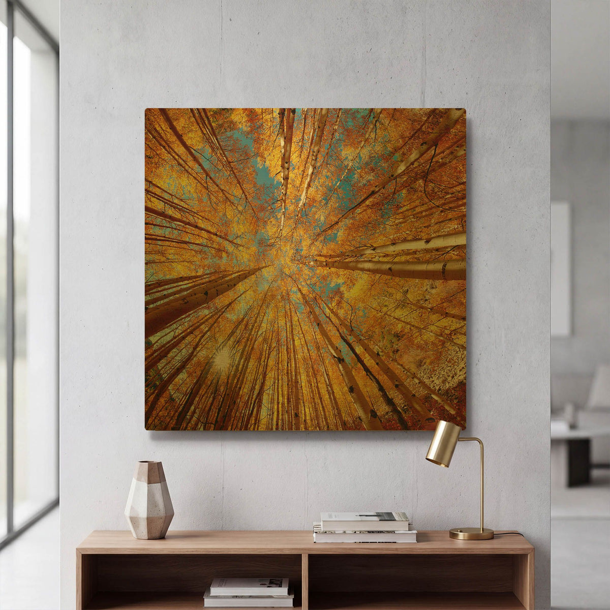 'Colorado Autumn Splendor' By Lena Owens Gold Metal Wall Art