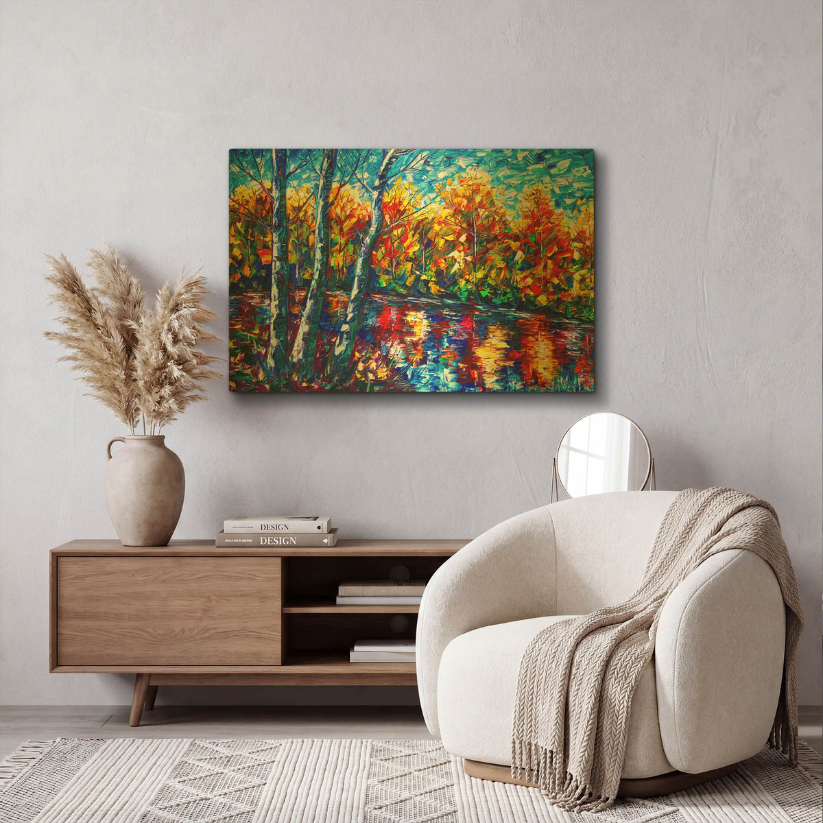'Magical Dream Forest Reflection' By Lena Owens Gold Metal Wall Art