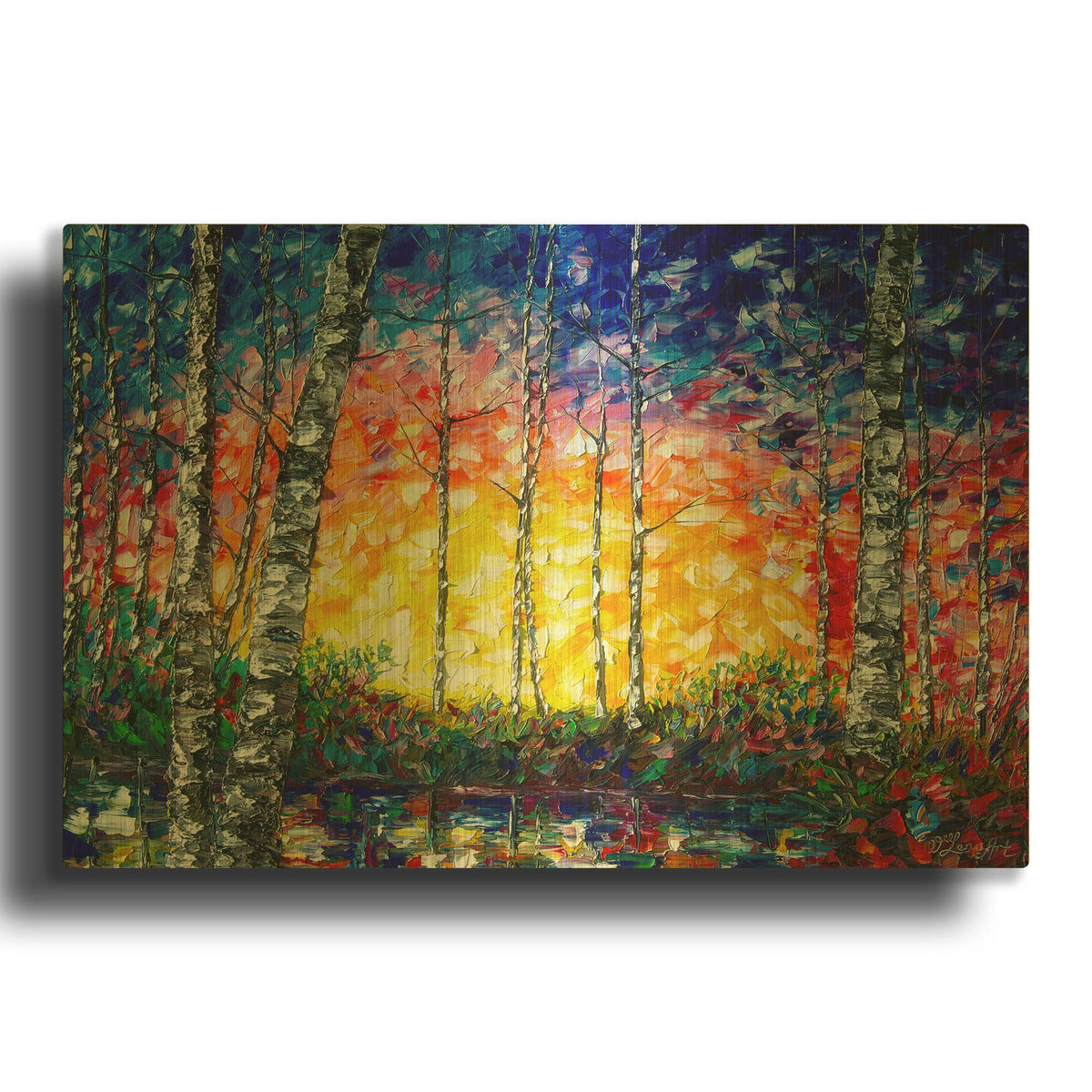 'Morning Breaks' By Lena Owens Gold Metal Wall Art