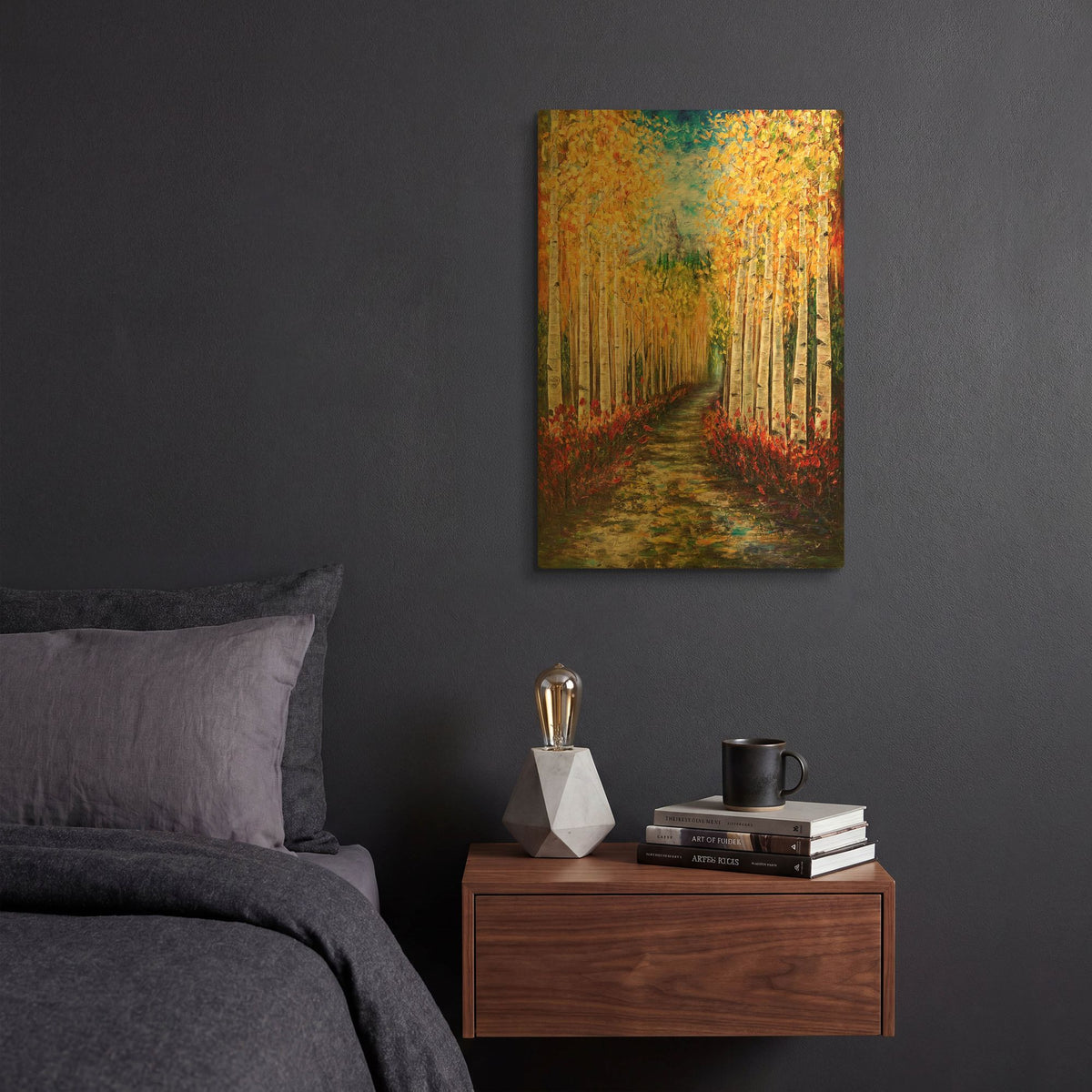 'Nelly Creek Painting of Uncompahgre National Forest' By Lena Owens Gold Metal Wall Art