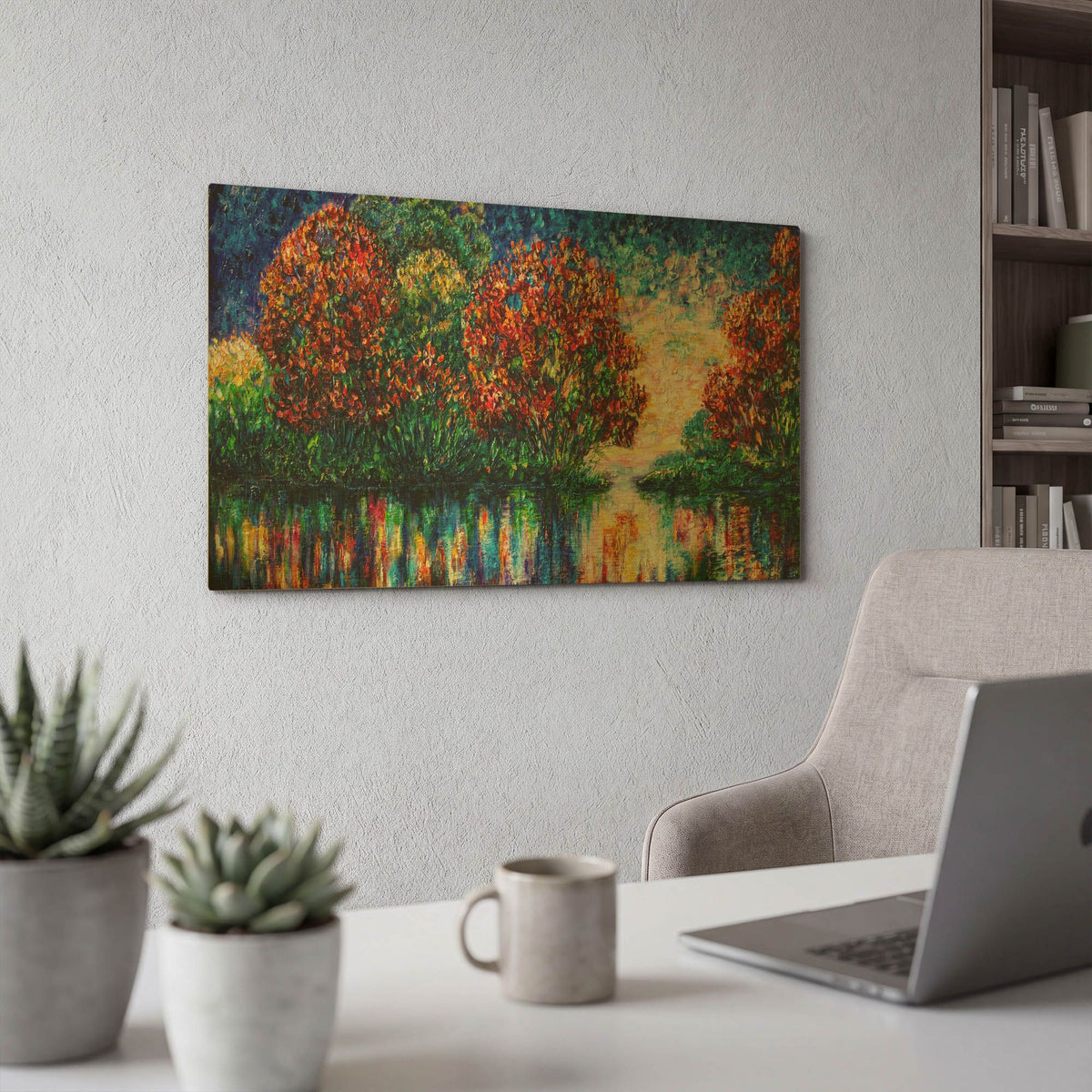 'Rippled Sunset' By Lena Owens Gold Metal Wall Art