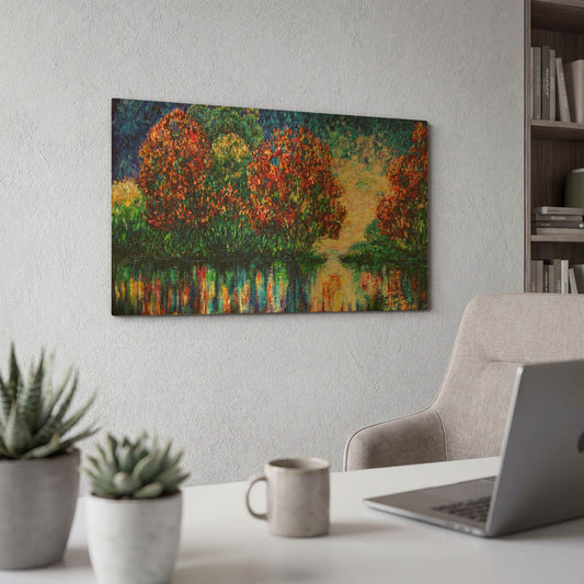 'Rippled Sunset' By Lena Owens Gold Metal Wall Art