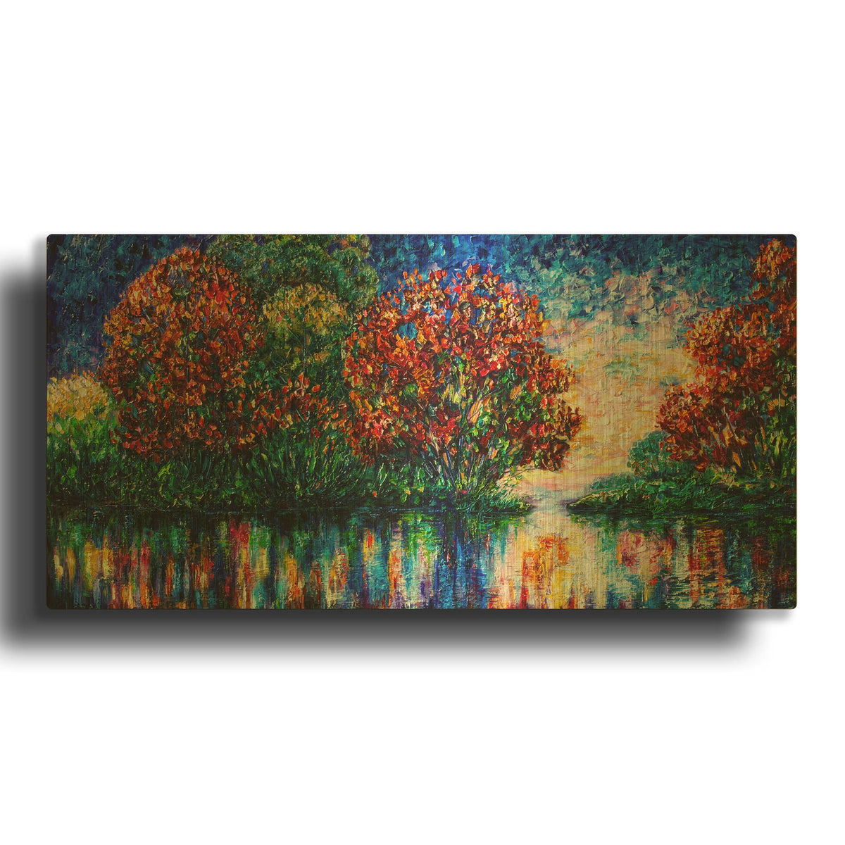 'Rippled Sunset' By Lena Owens Gold Metal Wall Art