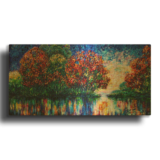'Rippled Sunset' By Lena Owens Gold Metal Wall Art