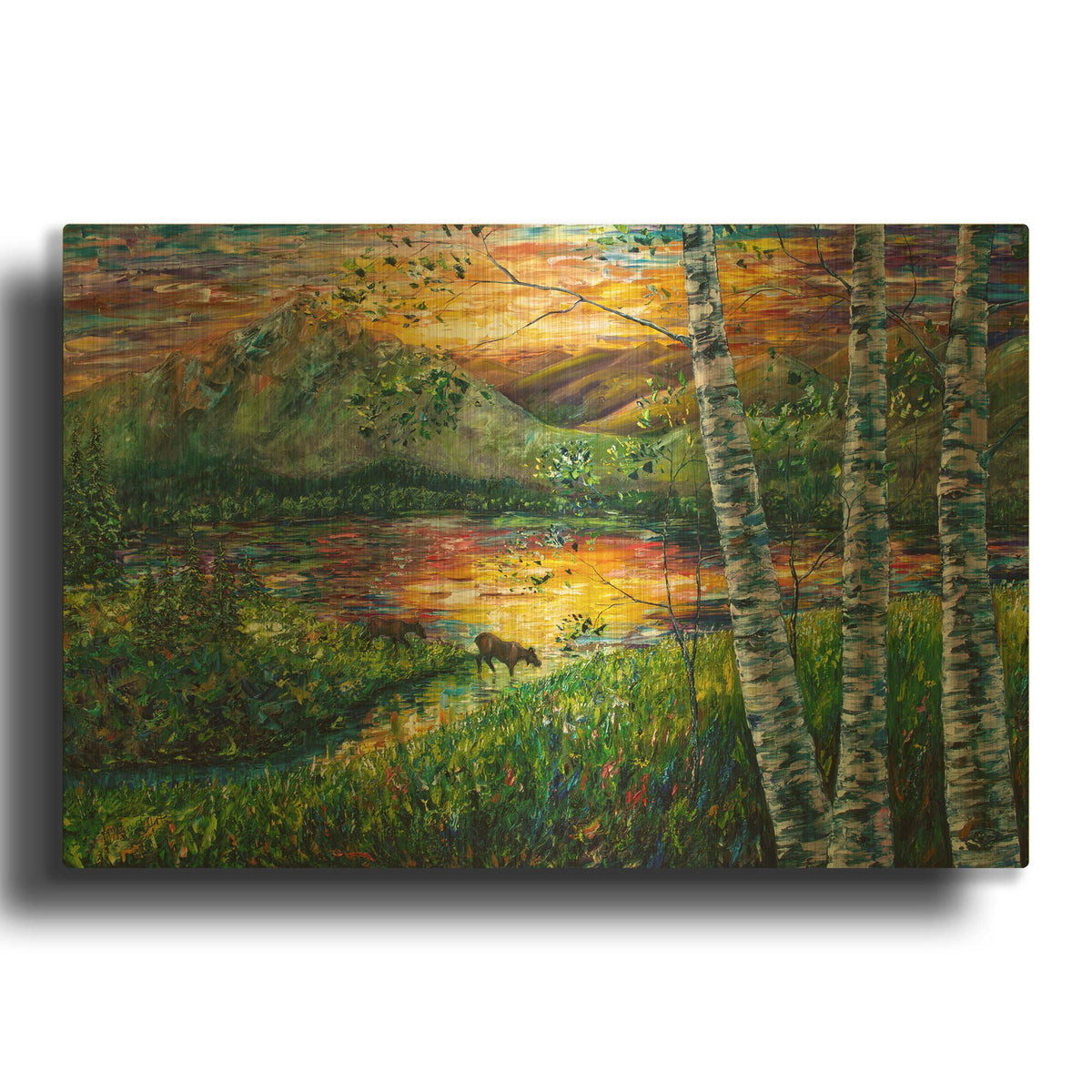 'Sleeping Meadow' By Lena Owens Gold Metal Wall Art