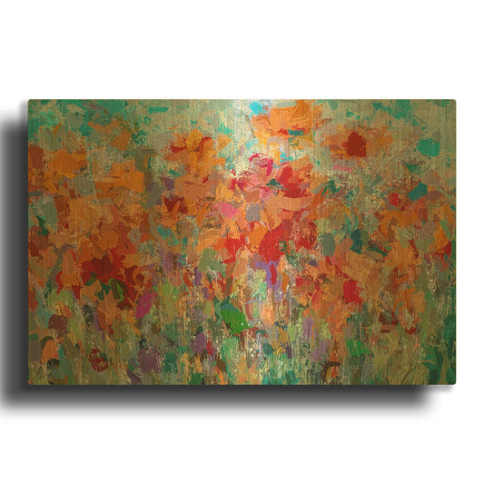 'The Visionary Poetry Abstract II' By Lena Owens Gold Metal Wall Art