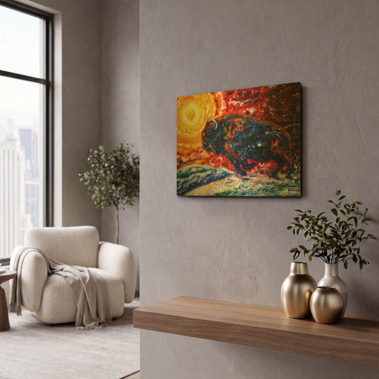 'Wild The Storm' By Lena Owens Gold Metal Wall Art