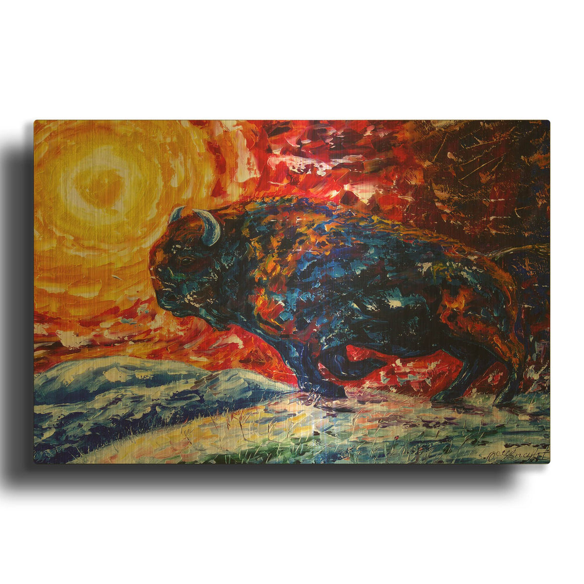 'Wild The Storm' By Lena Owens Gold Metal Wall Art