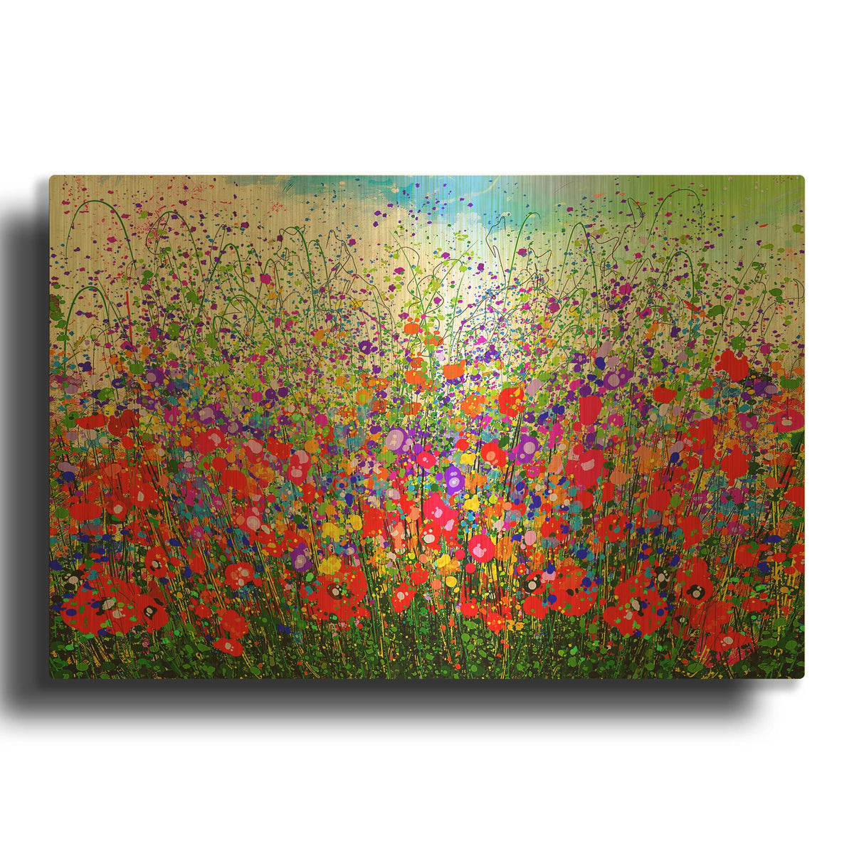 'Wildflower Celebration Meadow' By Lena Owens Gold Metal Wall Art