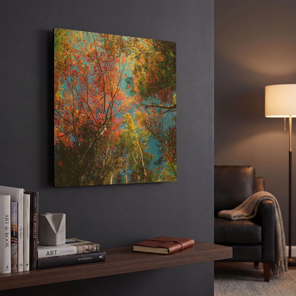 'Colorful Autumn' By Lena Owens Gold Metal Wall Art