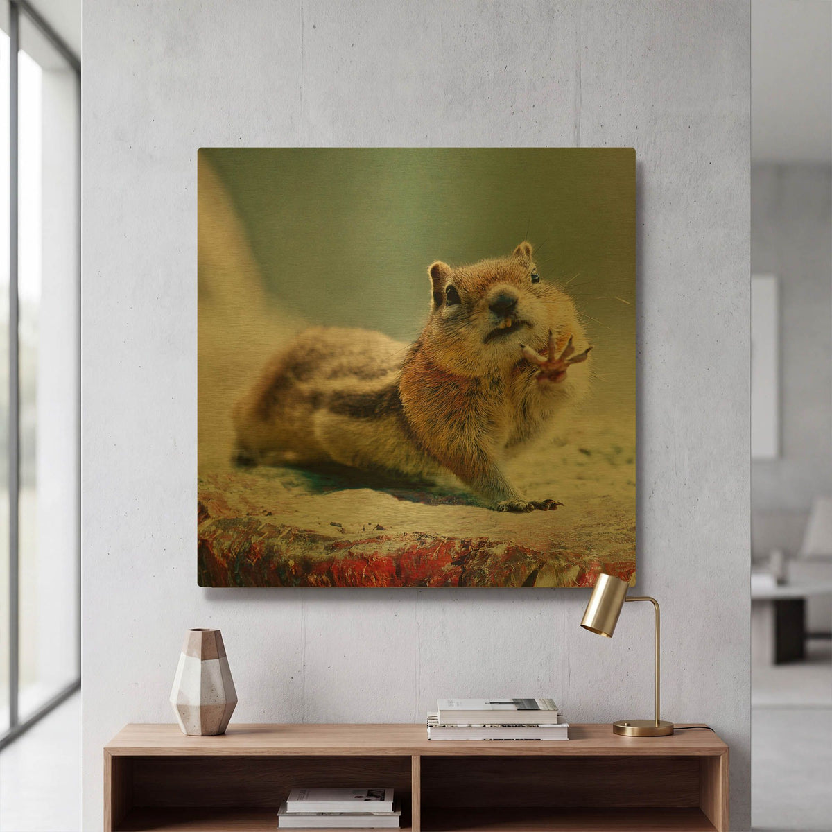 'Talk To The Hand' By Lena Owens Gold Metal Wall Art