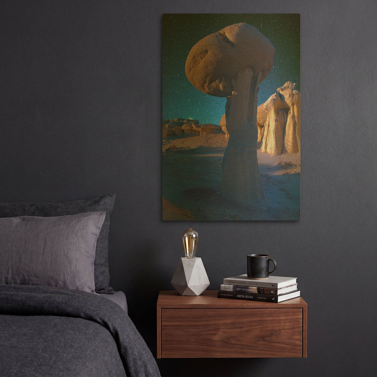 'Just a Rock in the Valley of Dreams' By Lena Owens Gold Metal Wall Art