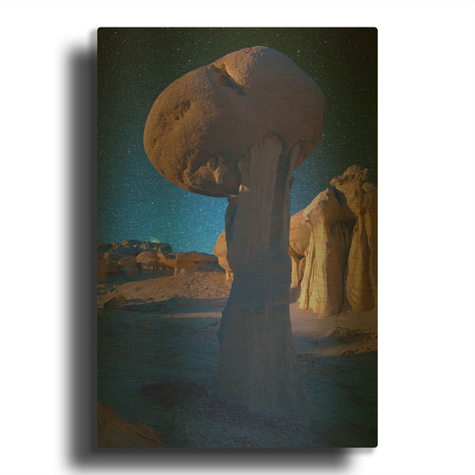 'Just a Rock in the Valley of Dreams' By Lena Owens Gold Metal Wall Art