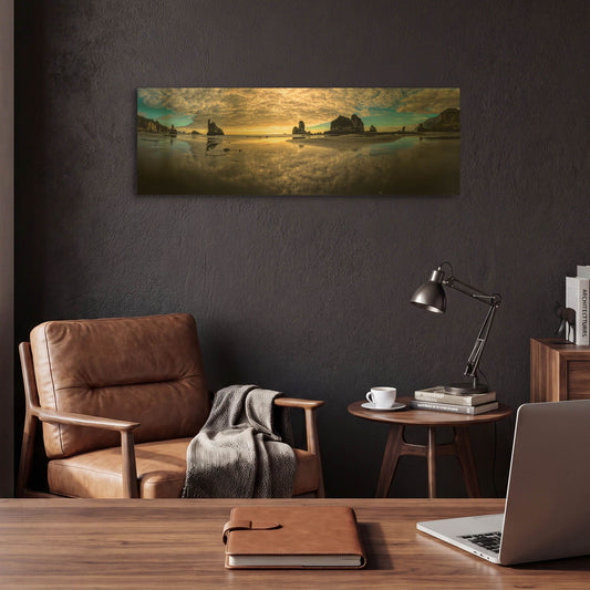 'Before Sunset' By Lena Owens Gold Metal Wall Art