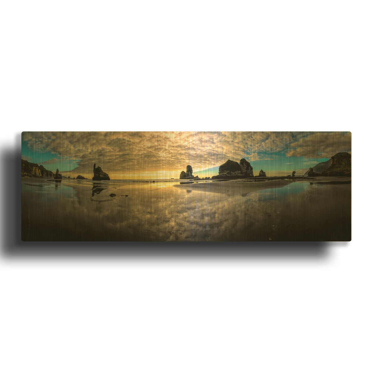 'Before Sunset' By Lena Owens Gold Metal Wall Art
