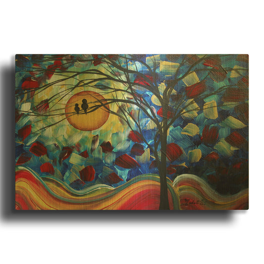 'Baby Bird' By Megan Duncanson Gold Metal Wall Art