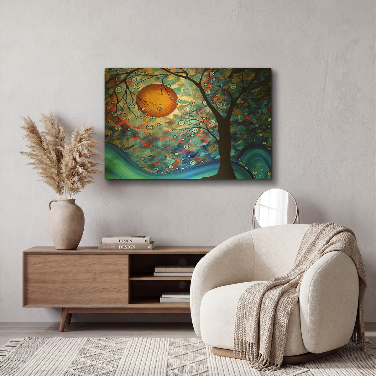 'Blue Essence' By Megan Duncanson Gold Metal Wall Art