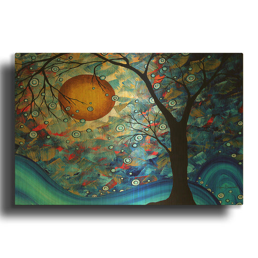 'Blue Essence' By Megan Duncanson Gold Metal Wall Art