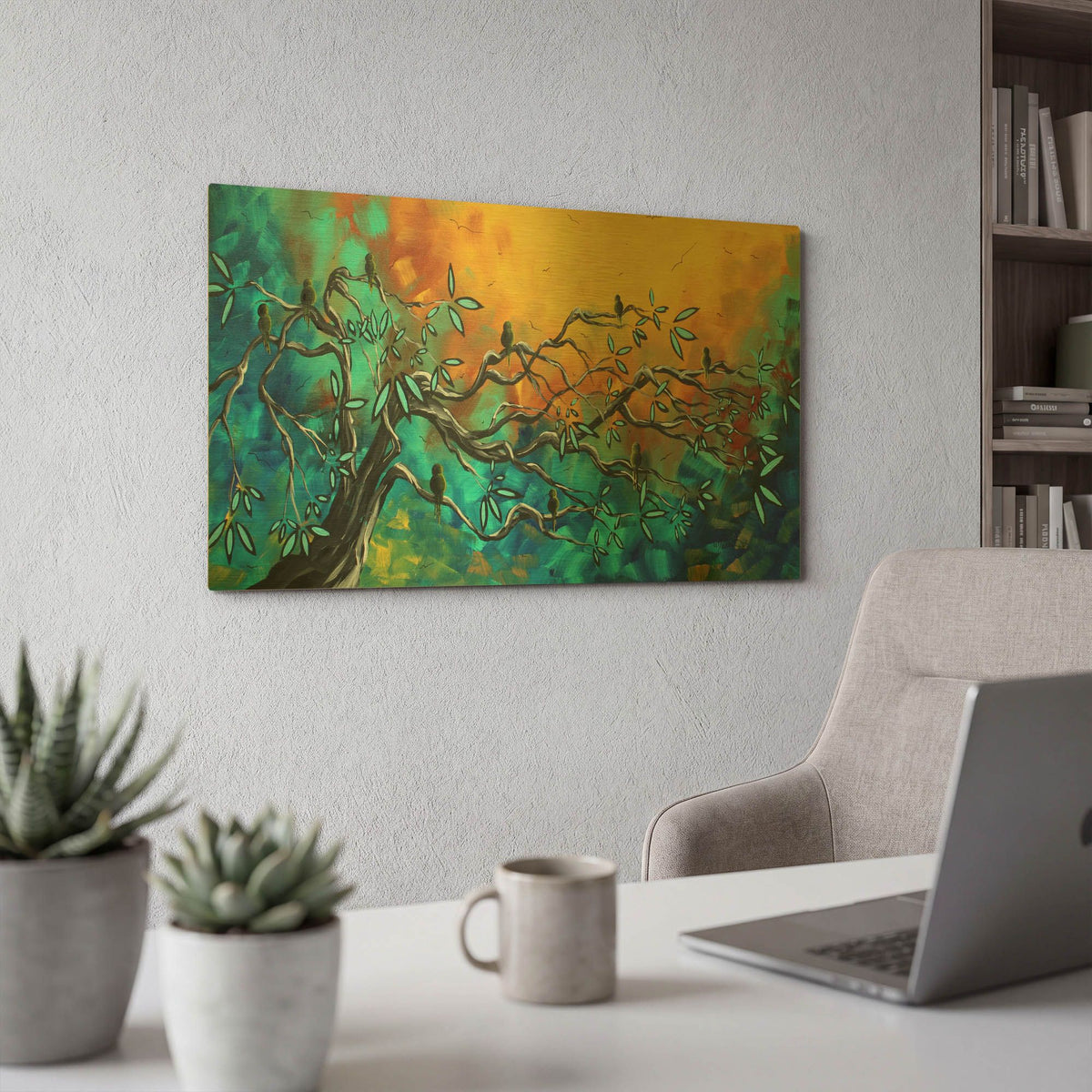'Dream Watchers' By Megan Duncanson Gold Metal Wall Art