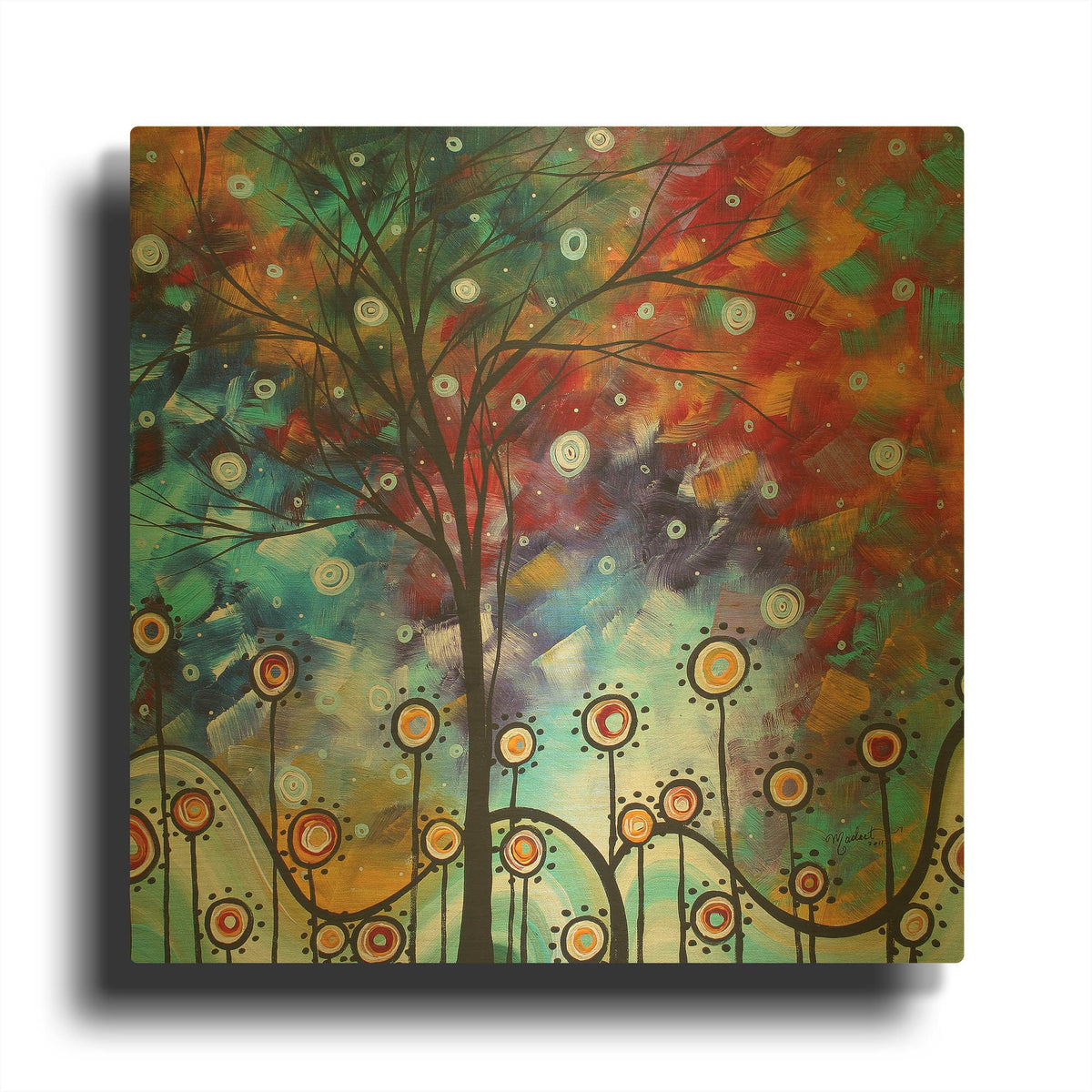 'Field of Joy' By Megan Duncanson Gold Metal Wall Art
