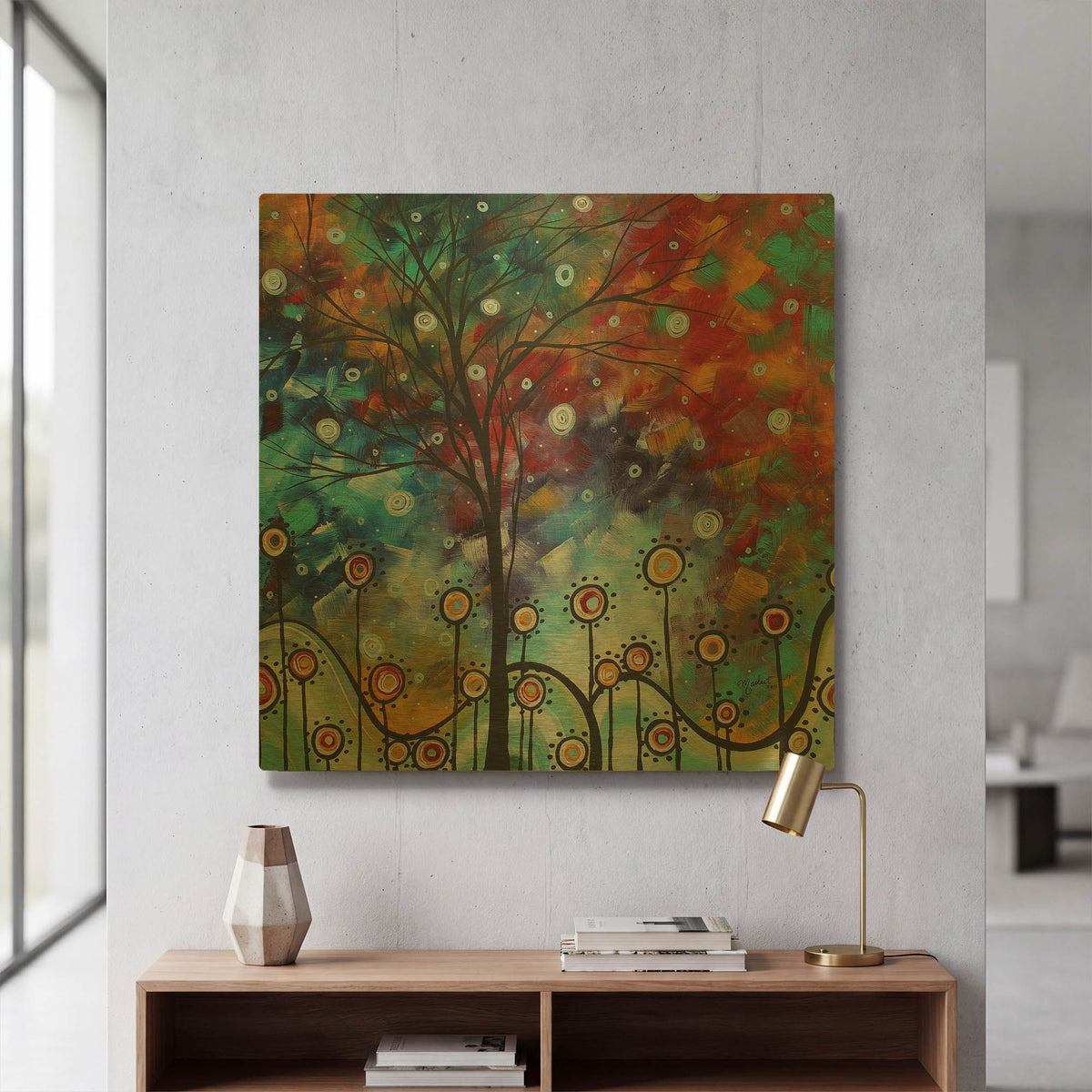 'Field of Joy' By Megan Duncanson Gold Metal Wall Art