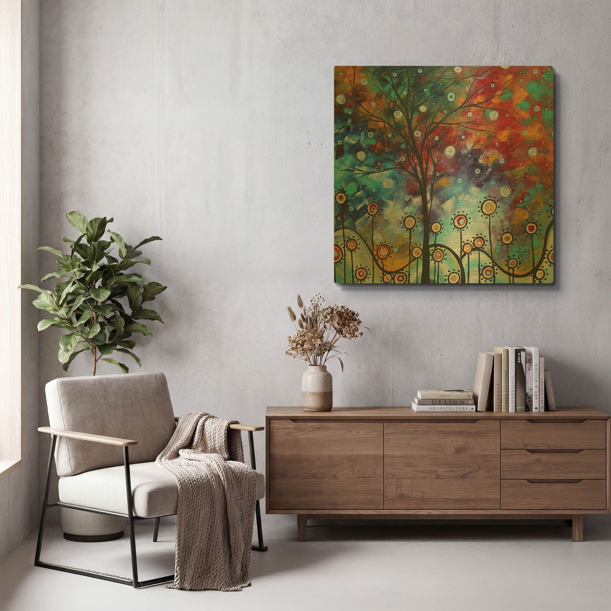 'Field of Joy' By Megan Duncanson Gold Metal Wall Art
