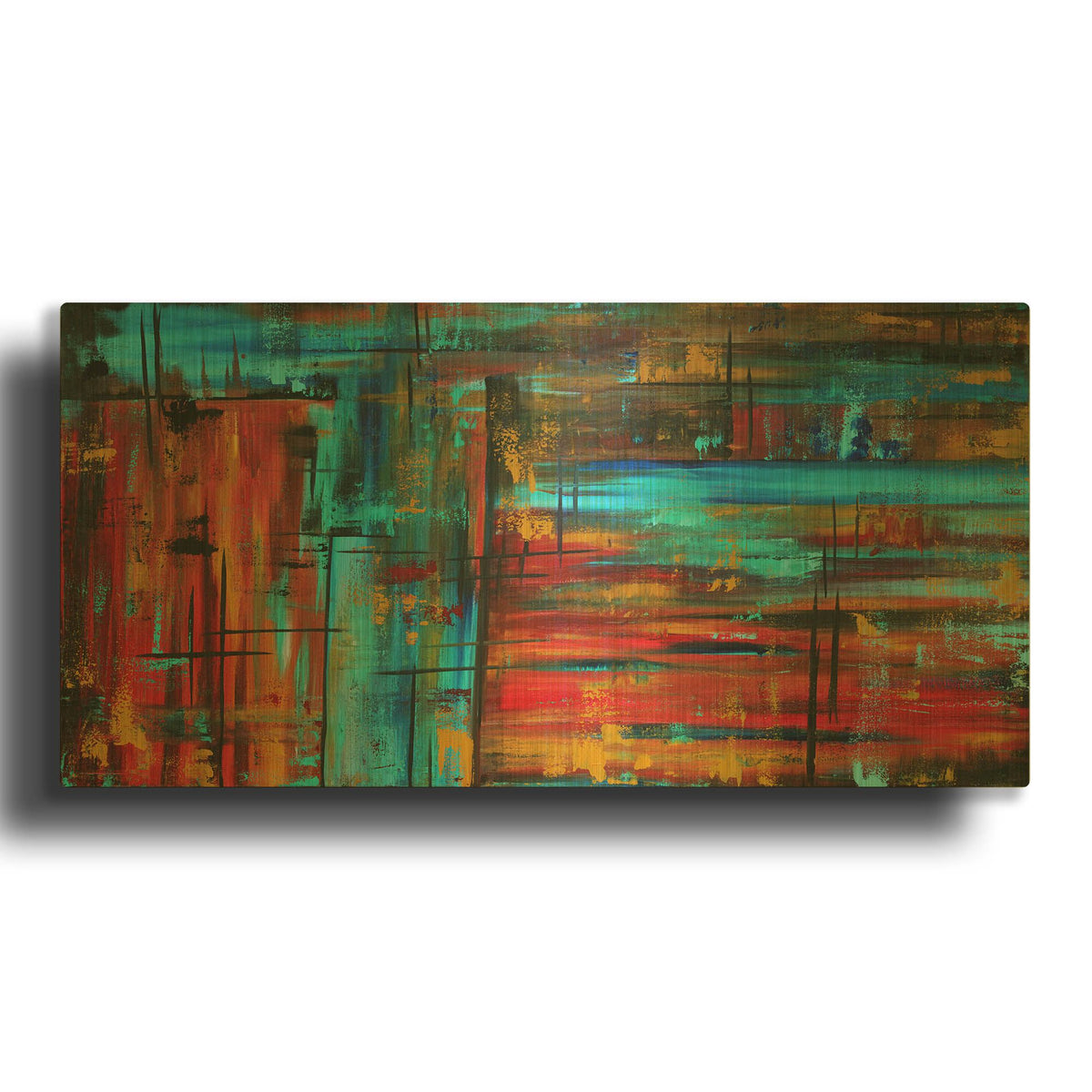 'Into Autumn' By Megan Duncanson Gold Metal Wall Art