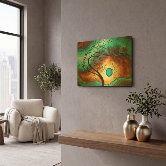 'Family Joy' By Megan Duncanson Gold Metal Wall Art