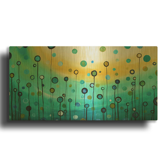 'Lollipop Field II' By Megan Duncanson Gold Metal Wall Art