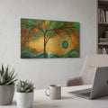 'Summer Blooms' By Megan Duncanson Gold Metal Wall Art